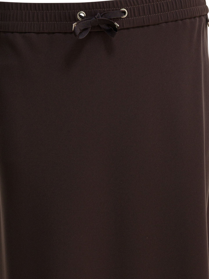 Herno Matte Satin Midi Skirt Gonne - Marrone | 09c53525633e209165b89131ebb41736bbef16b9