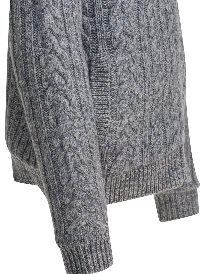 Herno Cashmere Cardigan Knitwear - Grey | ad03fb4e352b07fe9ca6f2f4044095664bd567b4