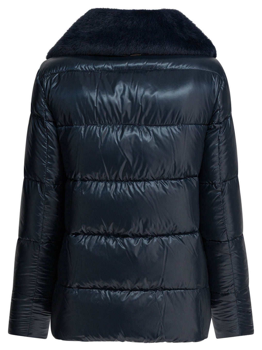 Herno Ultralight Nylon Down Jacket And Lady Alternative Fur Jackets and Coats - Blu | 9c78f60d92d1149926f449ee606907fe9ab27f7c