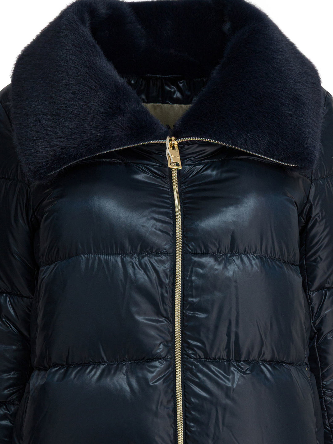 Herno Ultralight Nylon Down Jacket And Lady Alternative Fur Jackets and Coats - Blu | 08711fa5a558e5077b84883624e383f78c86abbb