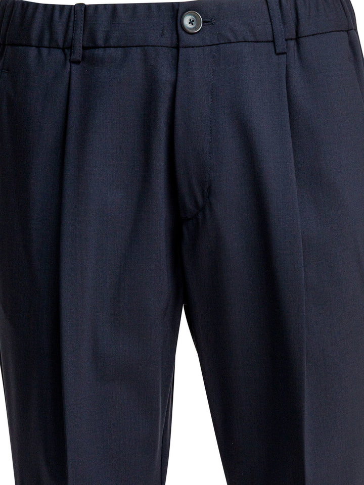 Herno Wool Pants Trousers - Blu | bb888a149588ac53cf81ddd7e39383e38c9eb108