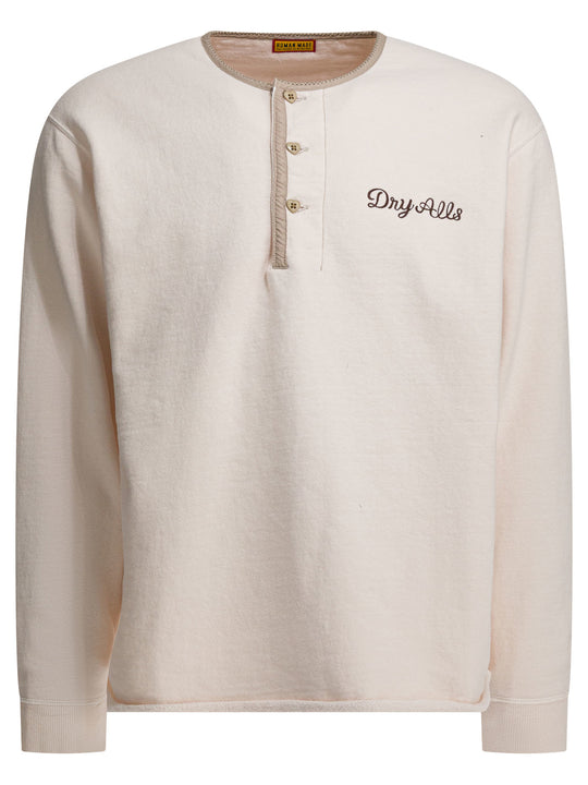 Henley Sweatshirts Bianco