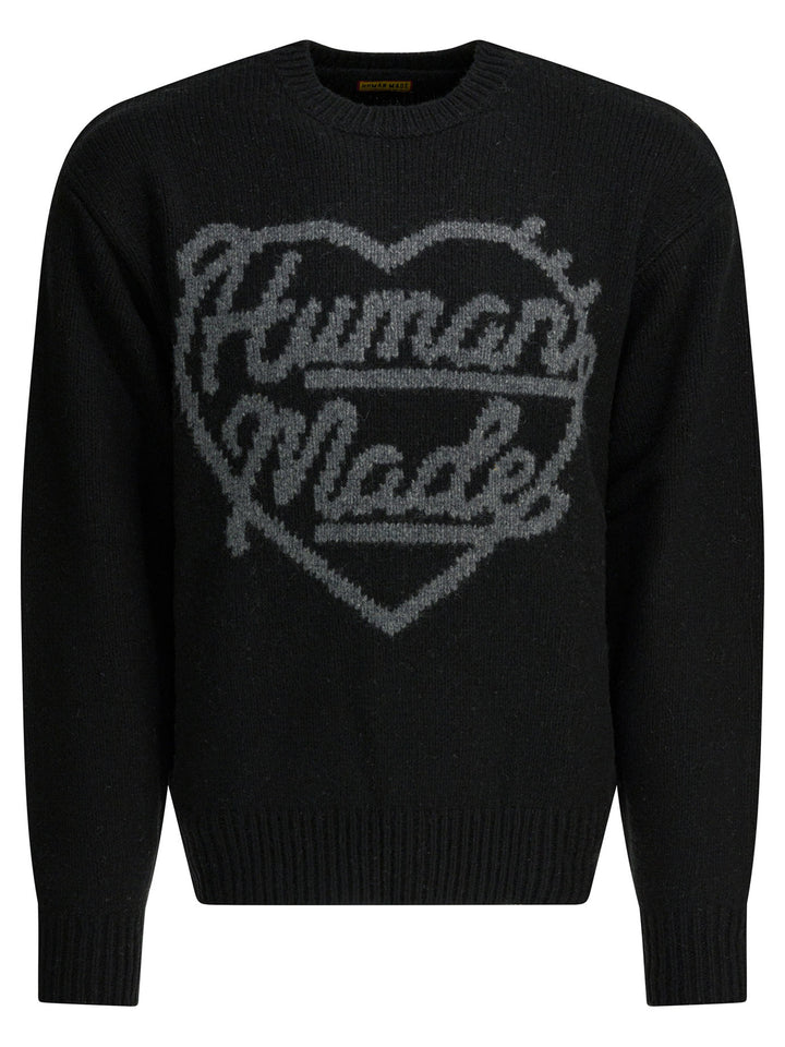 Human Made Wool Crew Neck Sweater Knitwear - Nero | d46f122985d0f1e19cd0aa38ad2c86c5cd7c5cb4