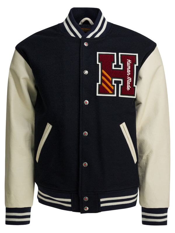 Wool And Nylon Bomber Jacket Jackets And Coats Blu