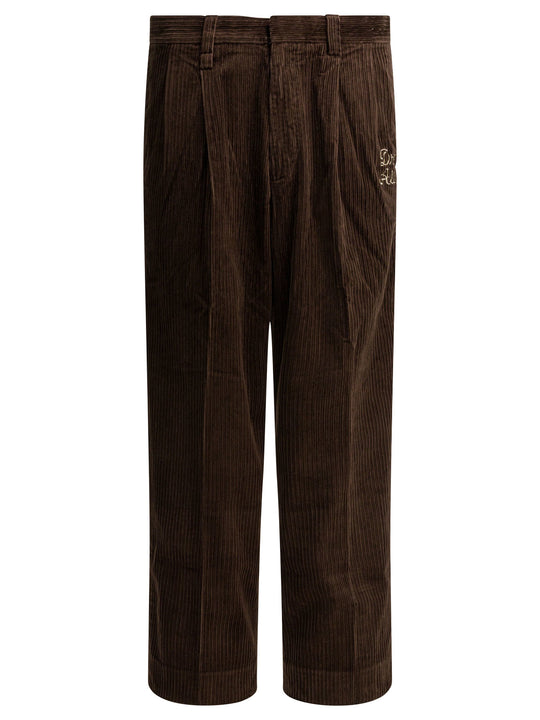 Corduroy Pants Trousers Marrone