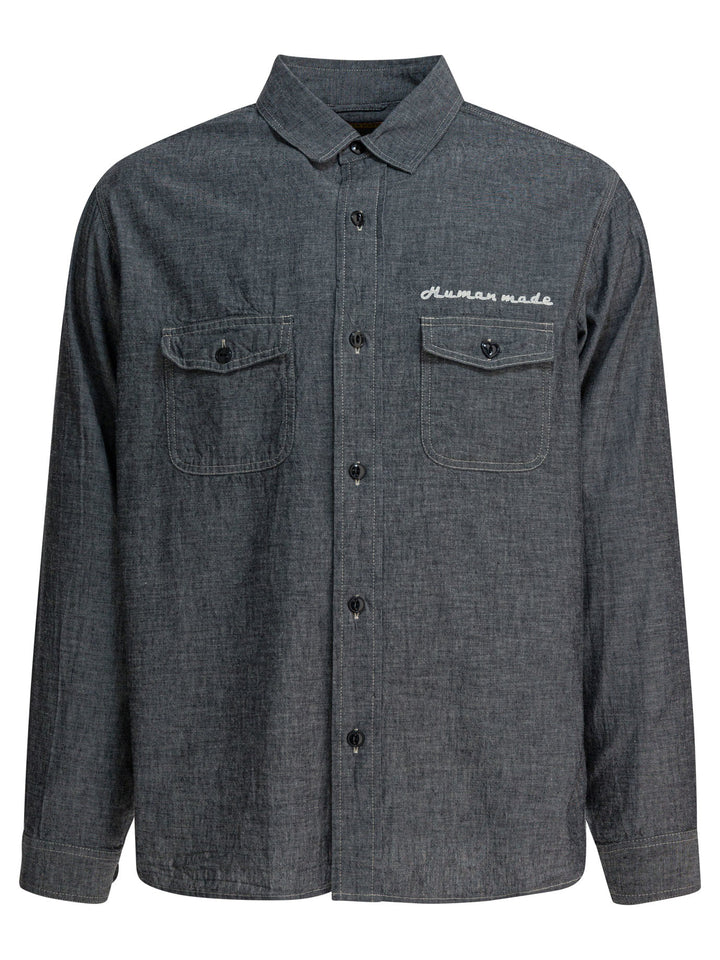 Human Made Chambray Shirt Shirts - Grey | 02eb2d6863aaedf1fe69ad3cdd76e09e774d2d45