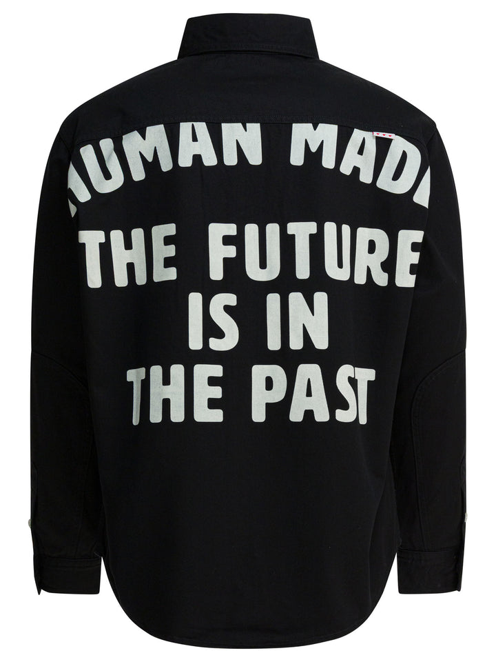 Human Made Overshirt Jacket With Print Jackets and Coats - Nero | db47886c2873c51d85186eef0366028998d09fb5