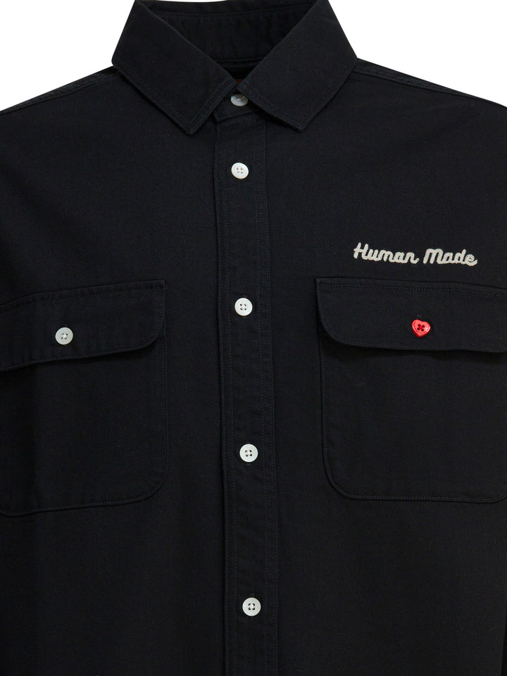 Human Made Overshirt Jacket With Print Jackets and Coats - Nero | 944dcd5b47a46ea3ef4873c854a04a7836631e63