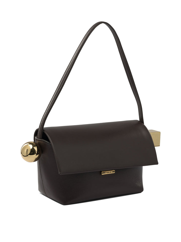 Jacquemus Rond Carré Borse a Spalla e Tracolla - Marrone | fc7c395290daafabea258c74a597b3f96fcb3abc