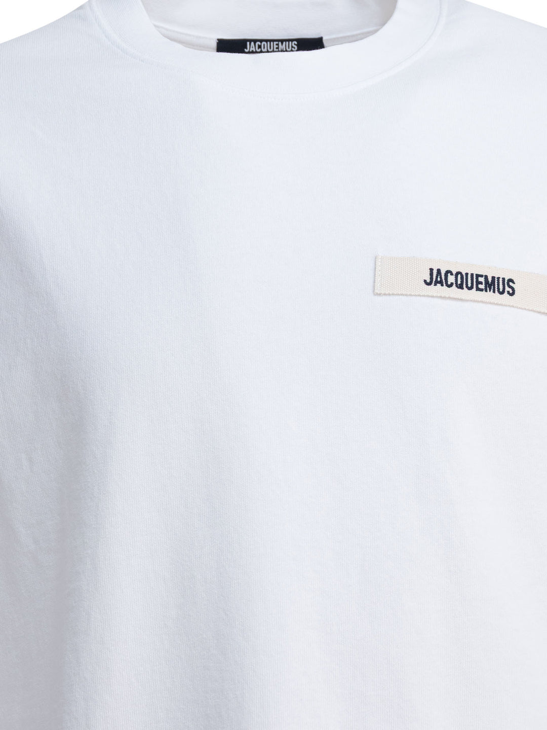 Jacquemus T-Shirt With Gros Grain Logo T-shirts - Bianco | 5efb22111c6606d65f389210d38c14e63508c236