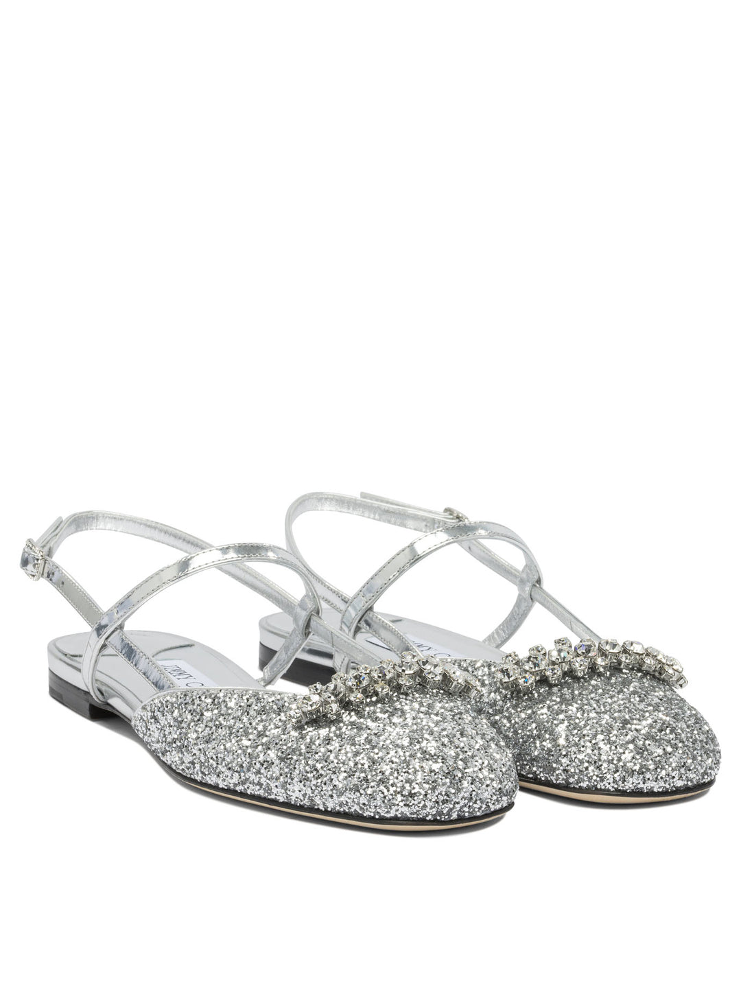 Jimmy Choo Belinda Ballerinas - Silver | 527a28f1ddc221bb5913aed0754379132100da94