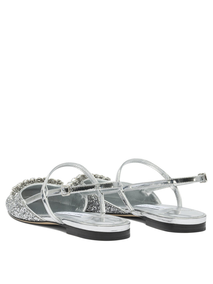 Jimmy Choo Belinda Ballerinas - Silver | 19693fd070d66b64b4c5ed3c3da105c5ad298ae9
