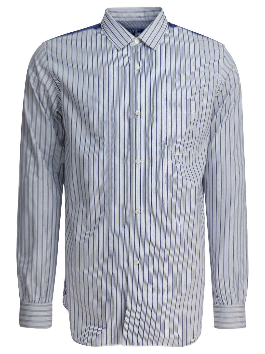 Junya Watanabe Man Cotton Striped Shirt Shirts - Light blue | 9fcd32e0eb75b7c41b25951adc3af15668955a68