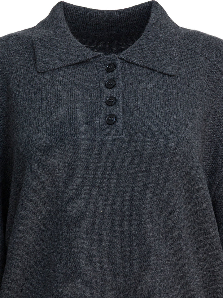 Loulou De Saison Homere Lds Knitwear - Grey | f09915d5a91a0cb5afe858c065be5ae6c587186a