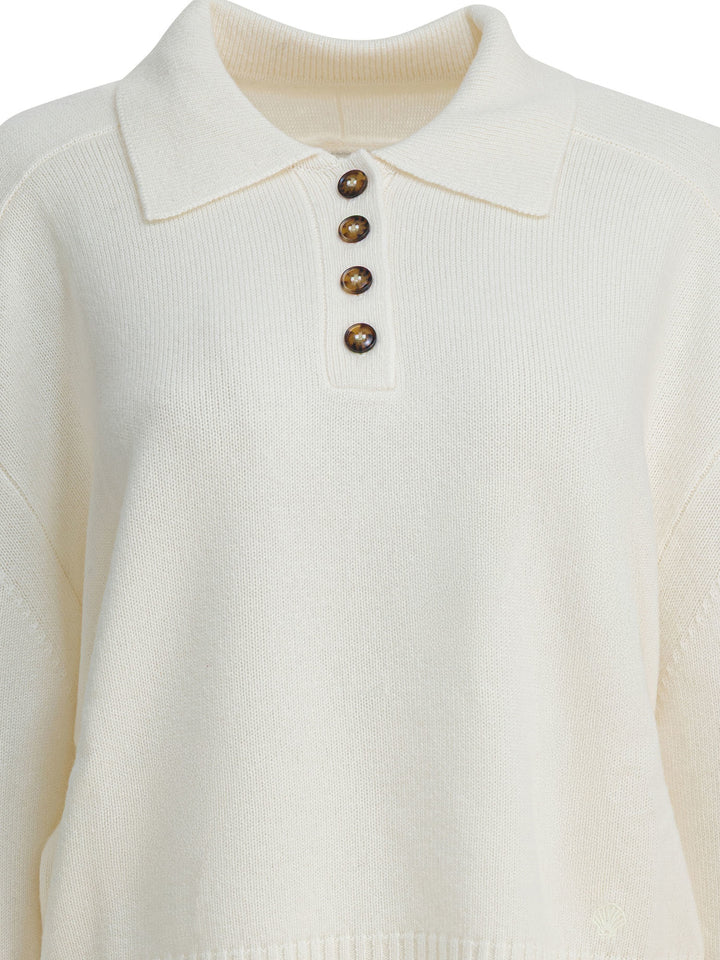 Loulou De Saison Homere Lds Knitwear - Bianco | ab15778d495854bb8467a6c455796d6edeb8e947