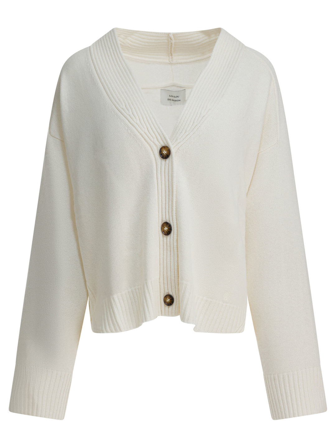Loulou De Saison Kaia Lds Knitwear - Bianco | 2c4e2f0fbcdbe37dbd232275d6a7f06652e3b406