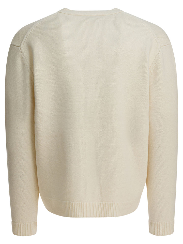 Maison Kitsuné Wool Cardigan With Fox Head Knitwear - Beige | 51f714d8c074f45bac1b43c77c642b3aa88abba3