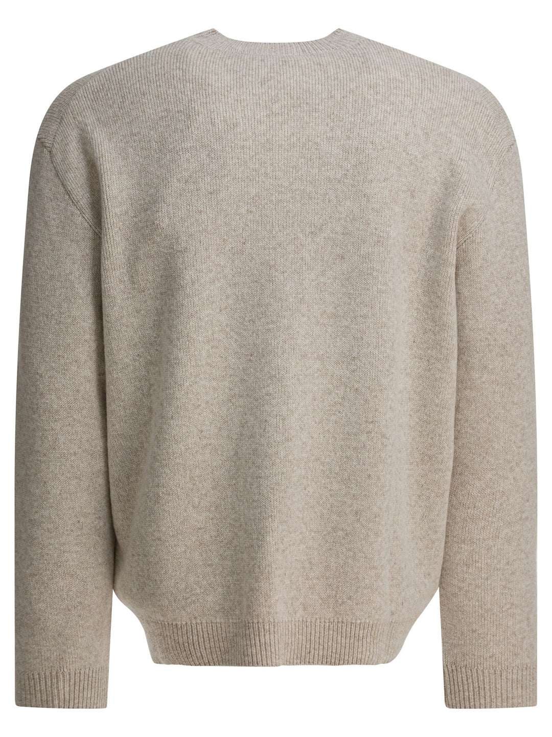 Maison Kitsuné Wool Crewneck Sweater Knitwear - Beige | 6cae24a6c60267bd8b41da09fa002f7df8cc4e7f