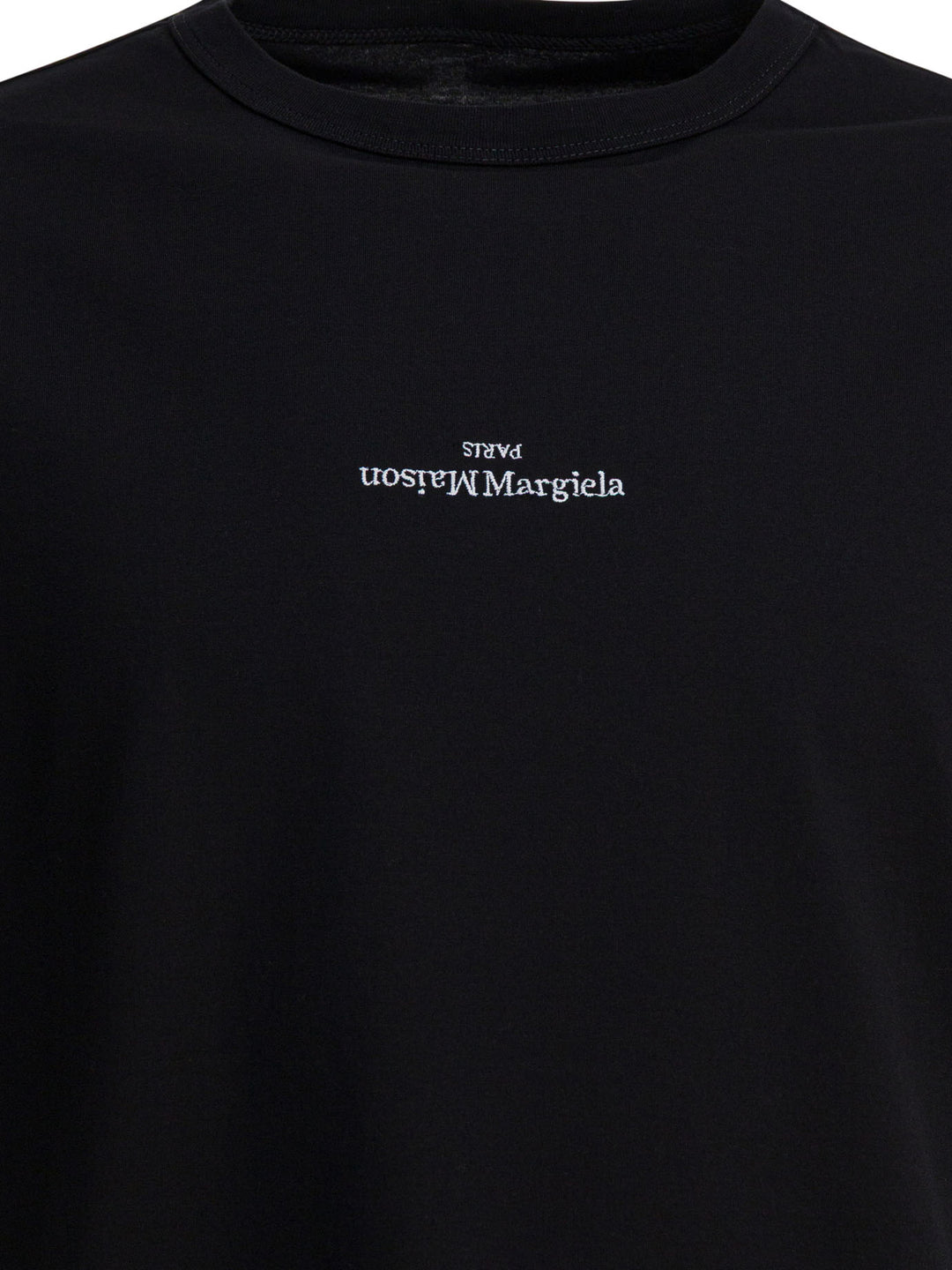 Maison Margiela T-Shirt With Logo T-shirts - Nero | 6a31c9629b396b6e15e9a6ad88aac75f74193adb