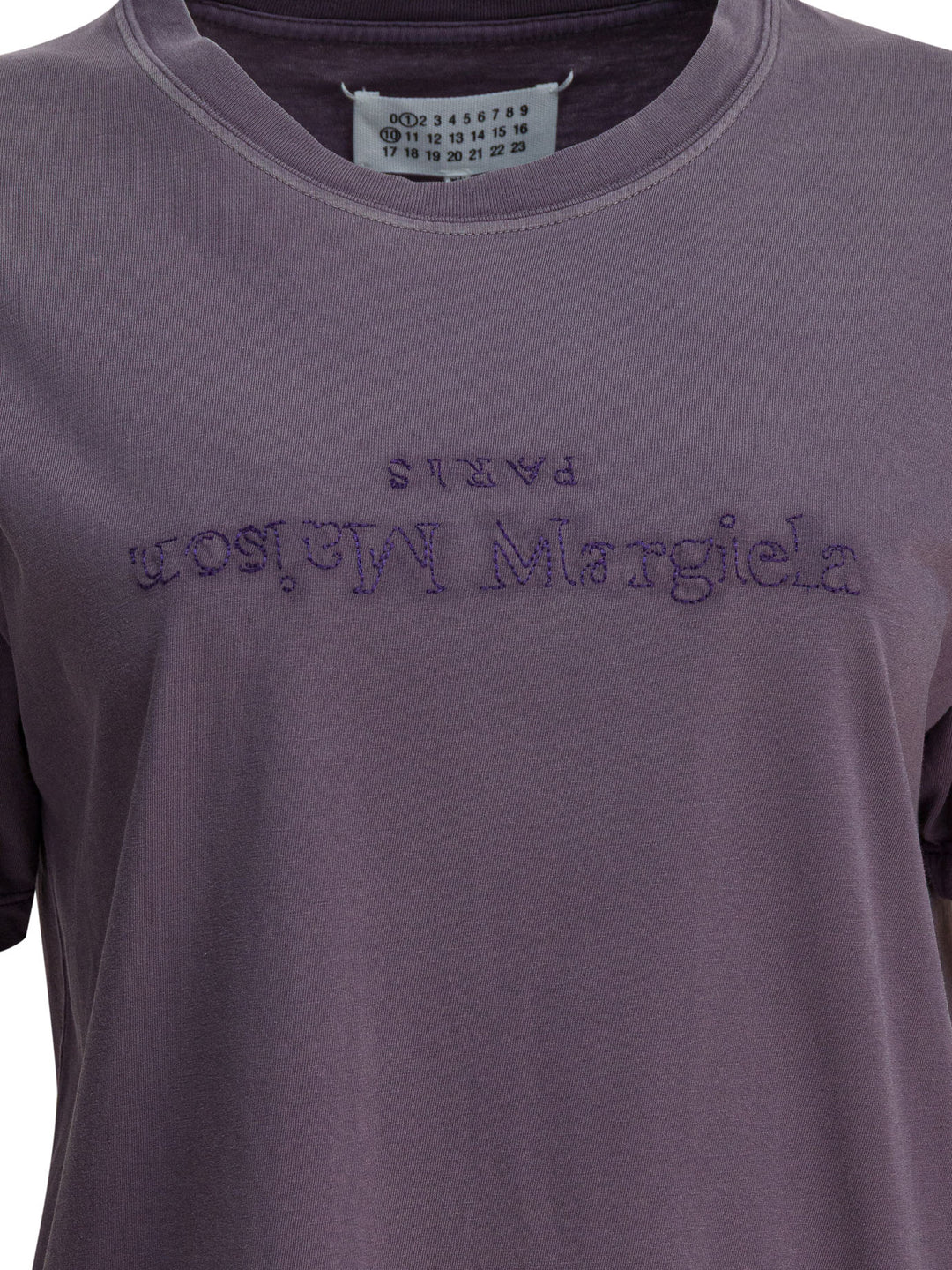 Maison Margiela T-Shirt With Reverse Logo T-shirts - Viola | bf908f3b7dd6a4c3edf7d791ccca773799c1e0f7