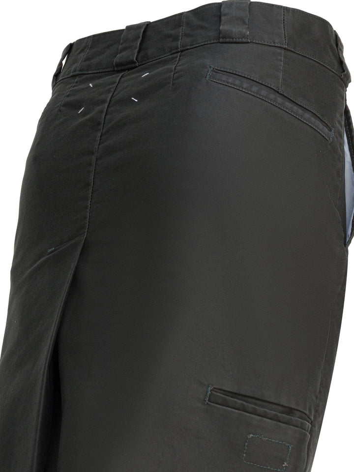 Maison Margiela Cotton Midi Skirt Gonne - Grey | 4ecc076bf96697d7467c5f6d979912b5c08bfe28