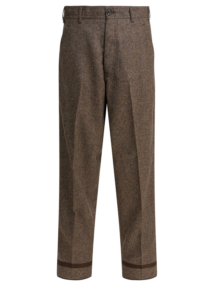 Maison Margiela Wool Pants Trousers - Marrone | ae1e6b07b6f18b8cac67379a5a6cde401d3ca426