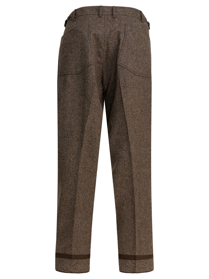 Maison Margiela Wool Pants Trousers - Marrone | c1d4140a2360c9aac05b707352c789b4f8cacaf6