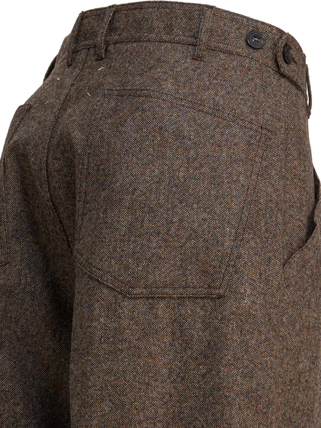 Maison Margiela Wool Pants Trousers - Marrone | e1aaba33905f6f8a0e075579c4e501c01e384001