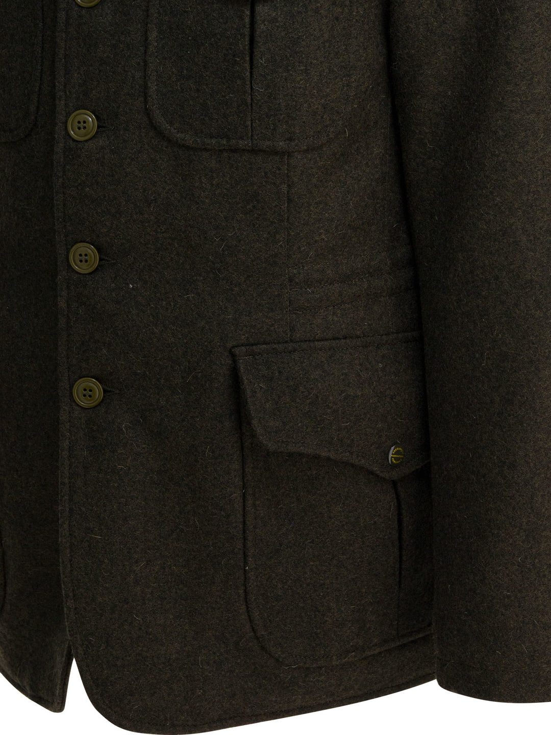 Manifattura Ceccarelli Virgin Wool Short Coat Jackets and Coats - Verde | bf31ab9798b9a68ac268baf139375fdeb7410611