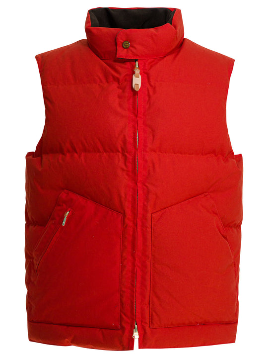 Goose Down Vest Jackets And Coats Arancione
