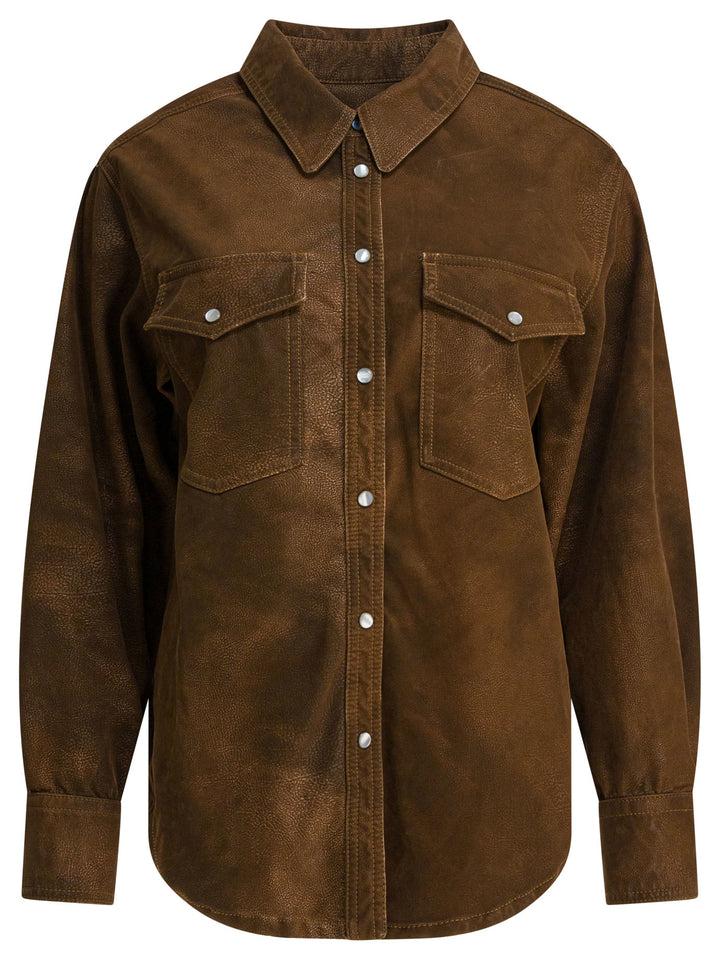 Marant ÉToile Karima Shirts - Marrone | d09f153fe855dbfbe5f2ed78a382ef52b07fd436