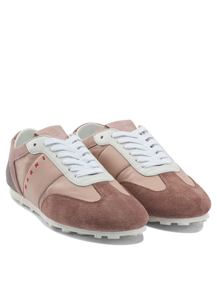 Marni Leather Sneaker With Logo Sneakers & Slip-On - Rosa | 1b9e845dabd036819090f3ffbeea58bf7f4846e0
