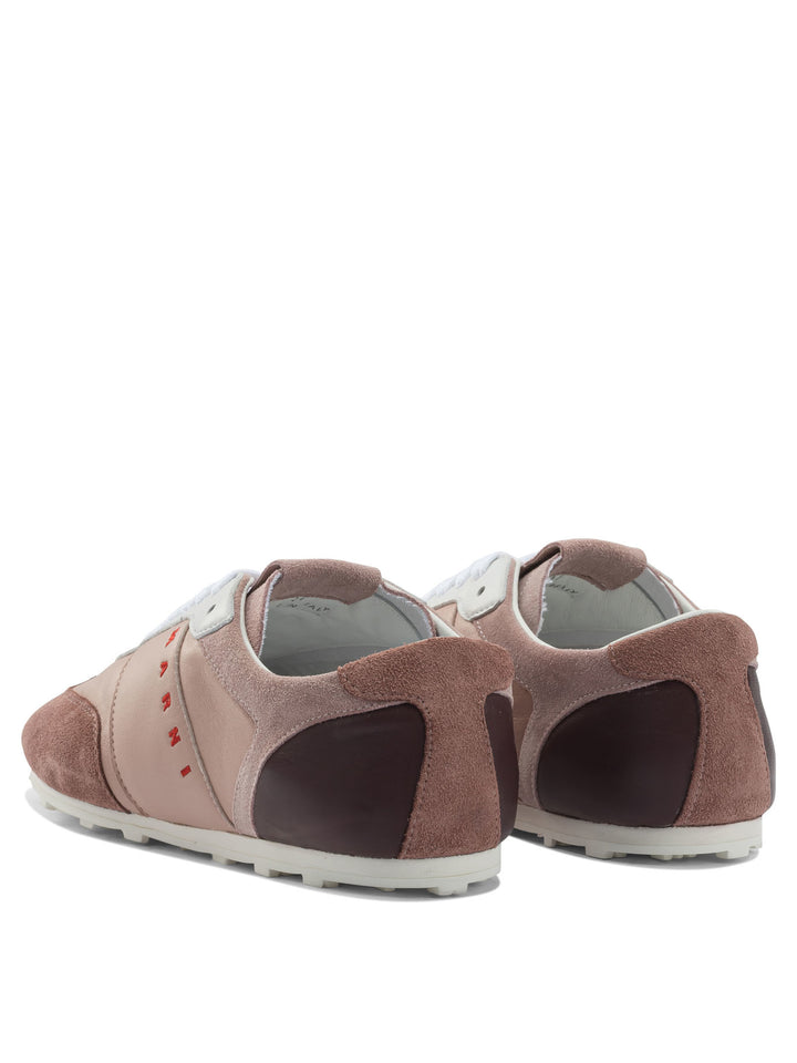 Marni Leather Sneaker With Logo Sneakers & Slip-On - Rosa | 6fc3e5cf220951505e5b0e55498438b7c63bf878