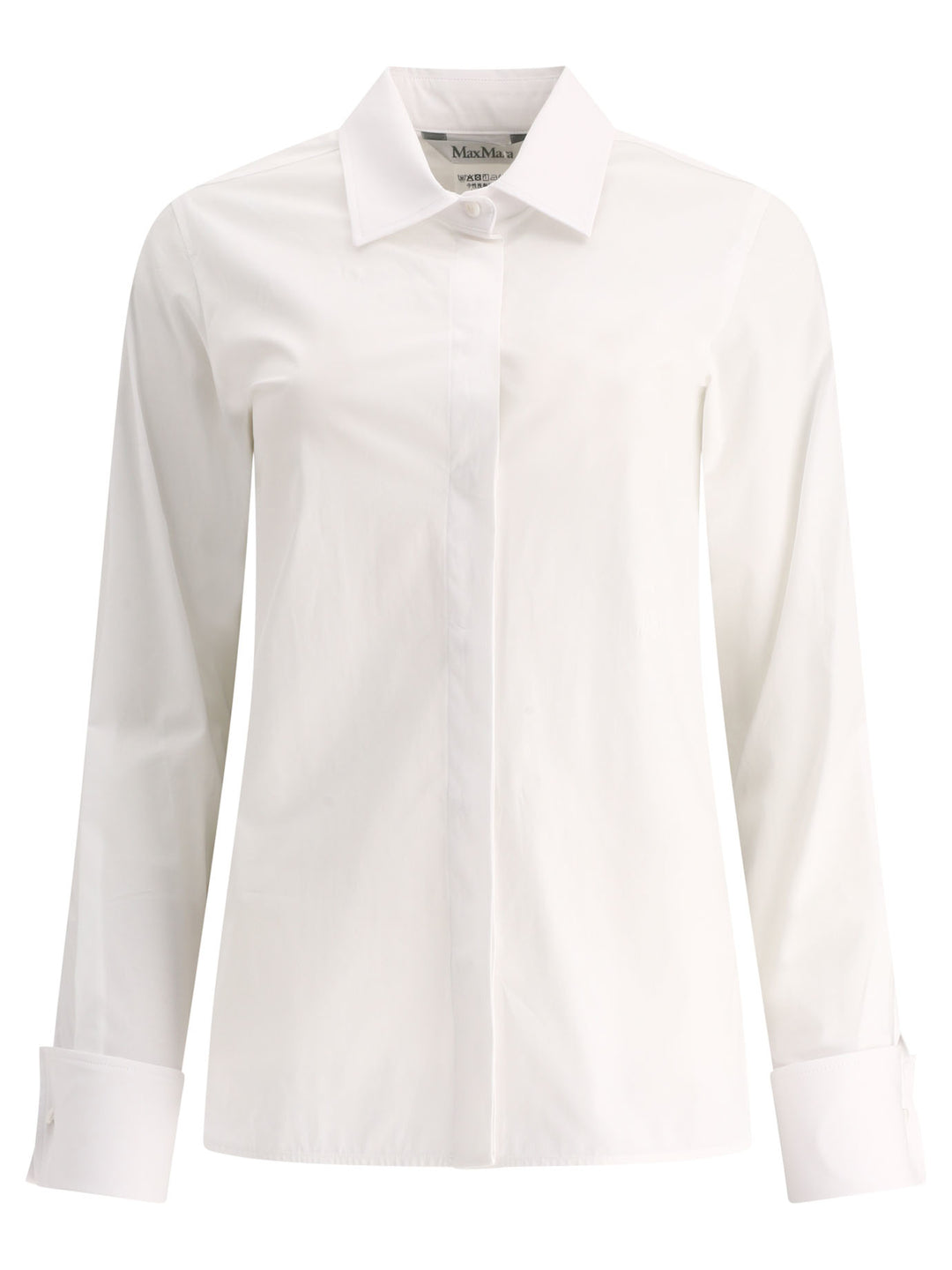 Max Mara Cotton Shirt Shirts - Bianco | 5f76bd9c374e625e06595c97c58131ebec1852fc