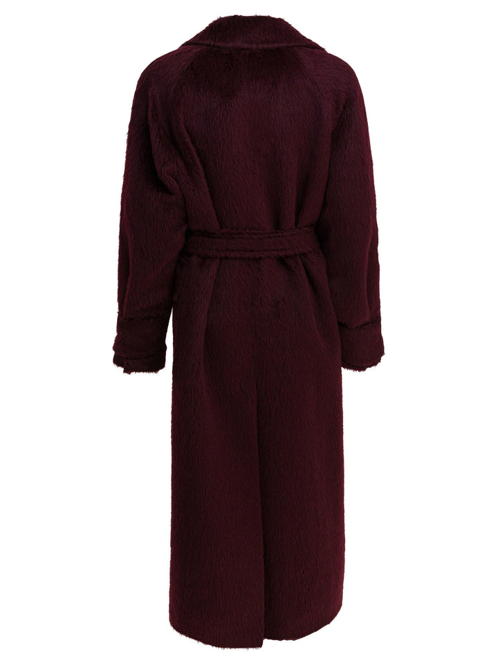 Max Mara Alpaca And Wool Long Coat Jackets and Coats - Bordeaux | 72631b4ef0e37dce28a78318cf8e4fd7c496bedf