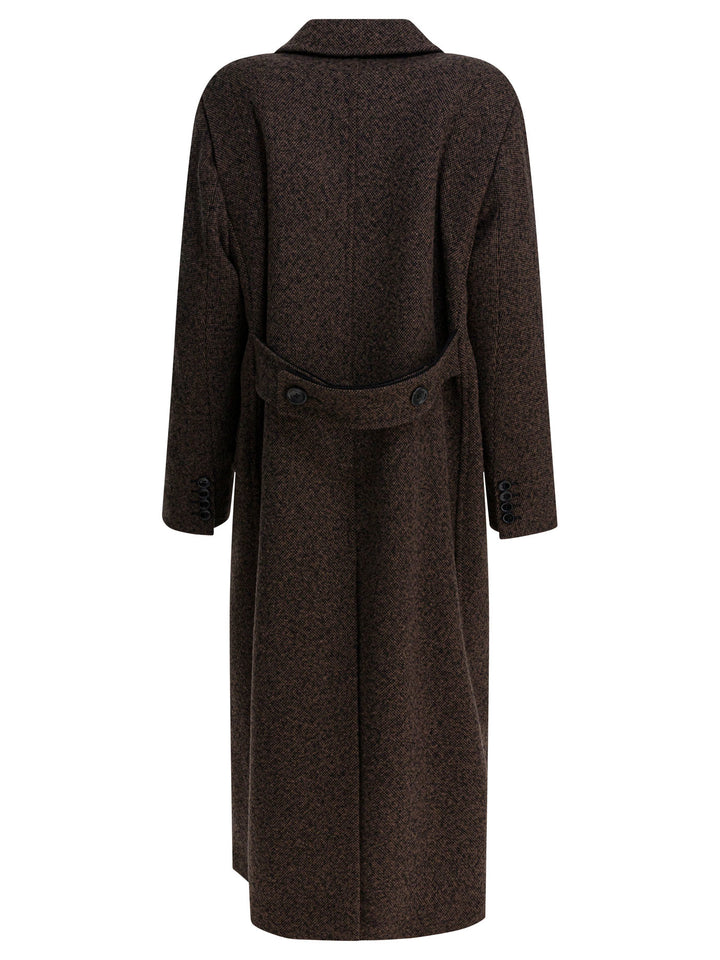 Max Mara Long Wool Coat Jackets and Coats - Nero | 51de57045a90c17aa0feb144fec18dc94736a018
