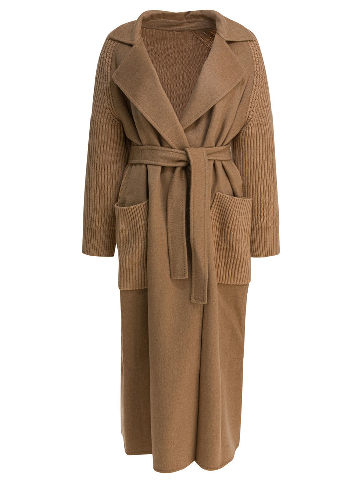 Max Mara Camel Long Coat Jackets and Coats - Marrone | 3cec88cac2386fa10e1116dfbcd15f709192b3d5