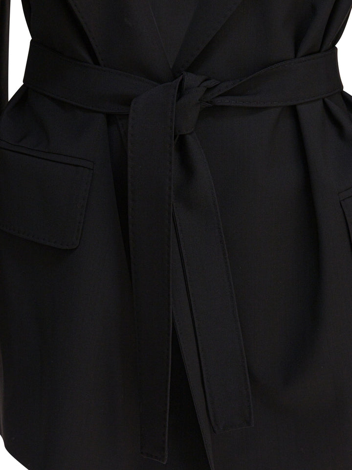 Max Mara Wool Canvas Blazer Jackets and Coats - Nero | 41539bbf04442f64691d11cc97bf91f0e1db3f4c