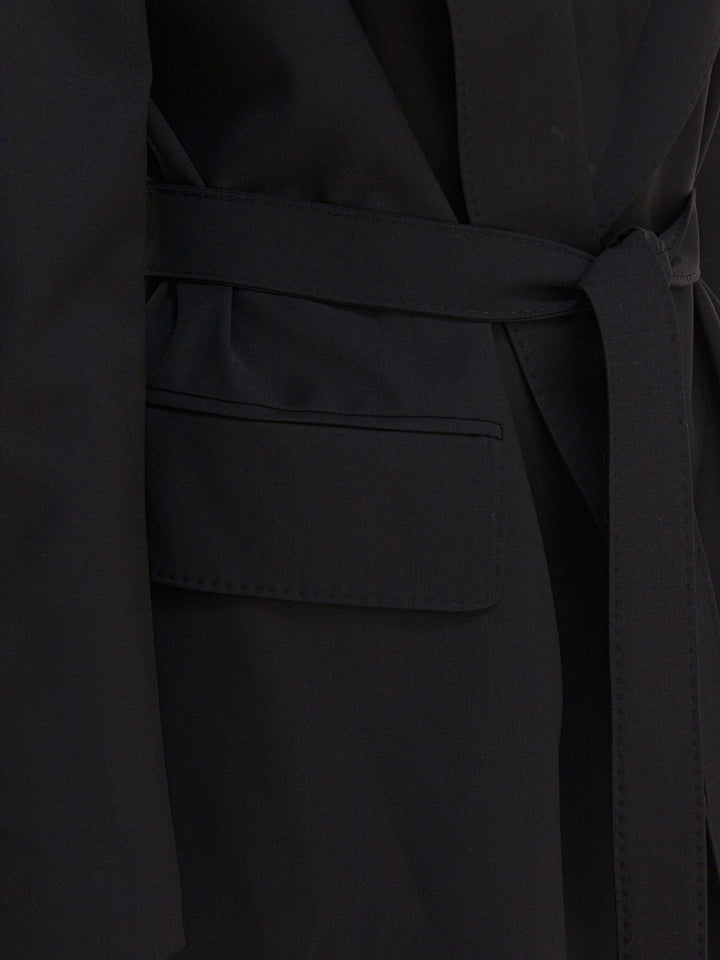 Max Mara Wool Canvas Blazer Jackets and Coats - Nero | e630b5c78c19a91c5bc10918b5e7f0315d9fe36e