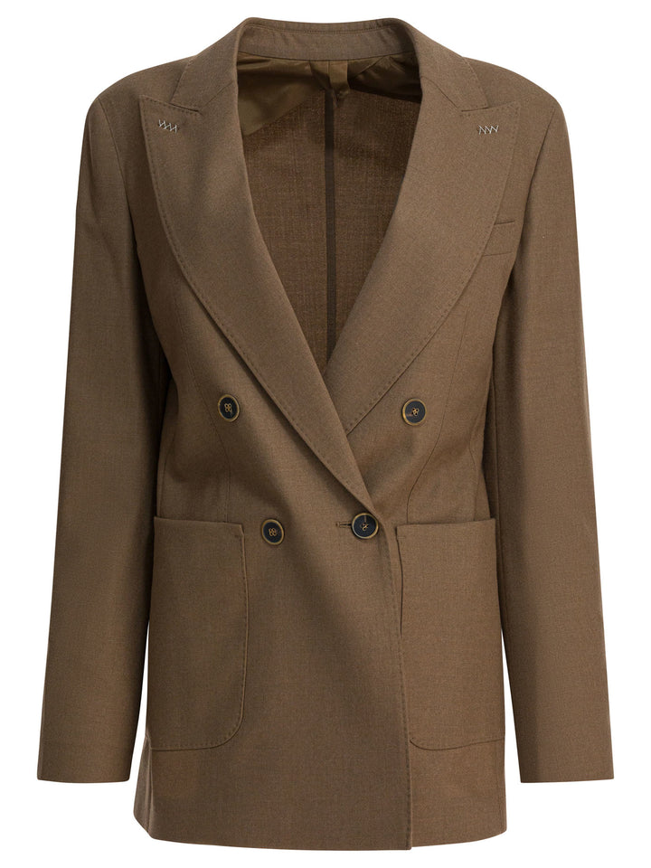 Max Mara Cashmere Blazer Jackets and Coats - Marrone | 130e53b536655e602c362c17e319c7319276beab