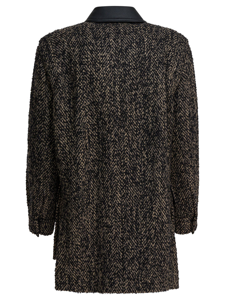 Max Mara Tweed Wool Coat Jackets and Coats - Marrone | 29f7e615ded3b55e704c01cbed903c419075b840