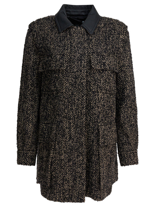Tweed Wool Coat Jackets And Coats Marrone