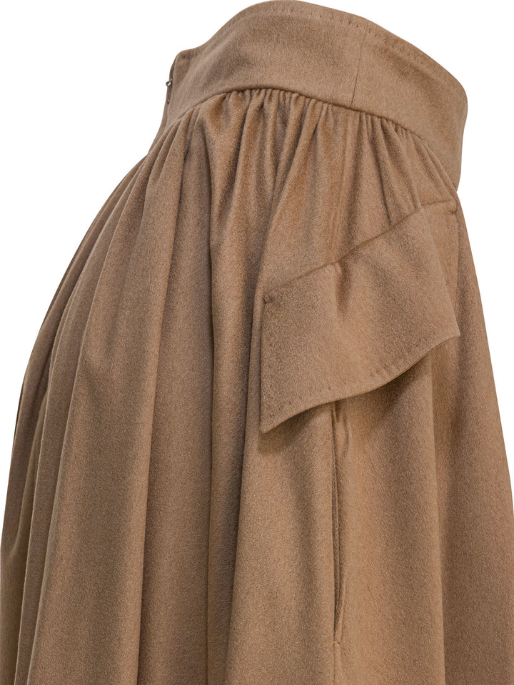 Max Mara Draped Wrap Midi Skirt Gonne - Marrone | 739fd8670e2f63d5f7c72ae2cf87e092fab18d4f
