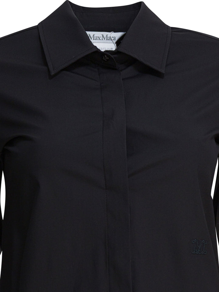 Max Mara Cotton Shirt Shirts - Nero | 5936aa3442b01334c9a902dbd0210f04f600850c
