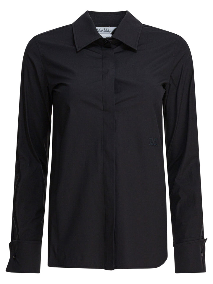 Max Mara Cotton Shirt Shirts - Nero | e0a462e0328d7832972c0caebe56046eaae1308b