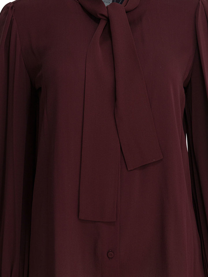 Max Mara Silk Charmeuse Shirt Shirts - Rosso | 24412bfda8488794d7a7baa633eeb7ee5b37245d