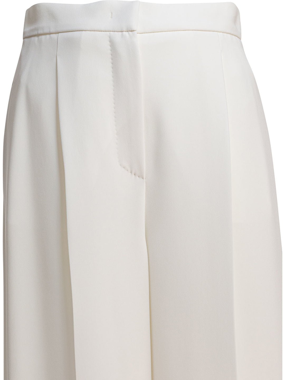 Max Mara Wide Cady Trousers - Bianco | 7351f3eaae8886bfcee3272a4c43cc984687c49a