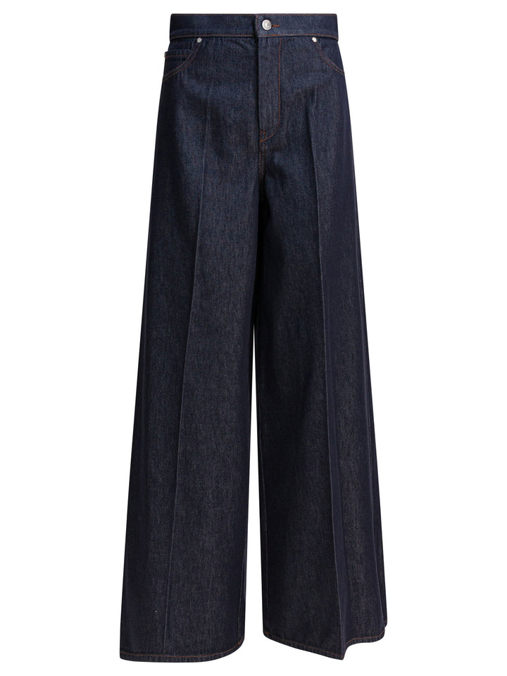 Max Mara Denim Wide Leg Jeans - Blu | 4277d5ac60359026e4398381a5922b672a5b50b5