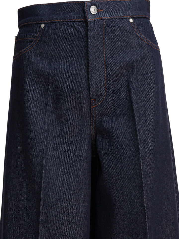 Max Mara Denim Wide Leg Jeans - Blu | 2375b1689ceedbc4e8021765551fcfd4cff63881
