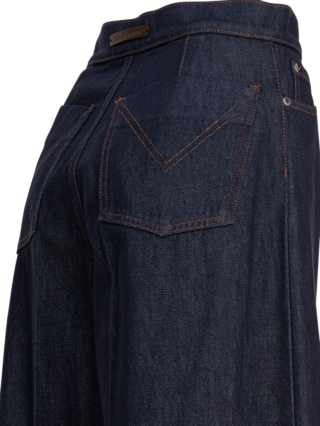 Max Mara Denim Wide Leg Jeans - Blu | 25a82a5512c2a8c7c7f66ee284ed1398e72f73a8